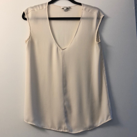 J. Crew Tops - JCREW Ivory Silk Cap Sleeve Top - Size 2 J. Crew Tops - JCREW Ivory Silk Cap Sleeve Top - Size 2